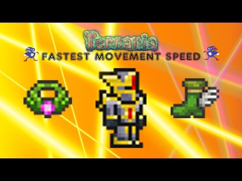 Terraria 1.2.4 (How to) Fastest Movement Speed (SANIC) + Acessory Glitch