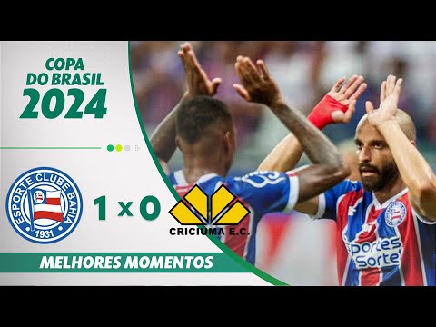 Gols e lances de Bahia x Criciúma