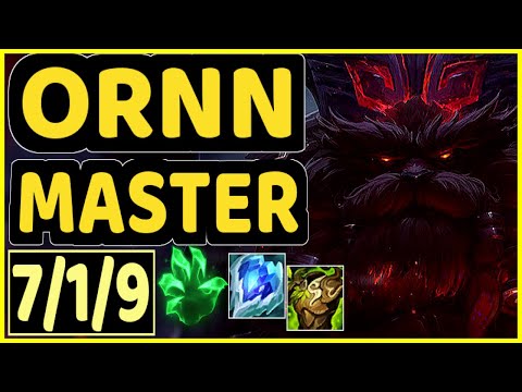 ORNN - 7/1/9 KDA TOP GAMEPLAY - EUW Ranked MASTER
