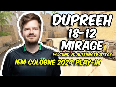 CS2 POV Falcons dupreeh (18/12) vs ALTERNATE aTTAX (Mirage) @ IEM Cologne 2024 Play-in