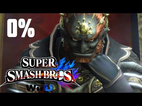 Ganondorf deals and takes 0% damage and wins with Ganoncide | Super Smash Bros. for Wii U