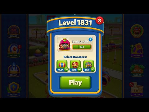 Royal Match - King Robert - Level 1831 to 1840 (express gameplay - 10 levels on single life)