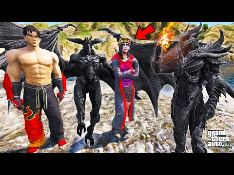 Franklin Found LUCIFER and HELL GOD To Attack DEVIL GOD in GTA 5 | SHINCHAN and CHOP