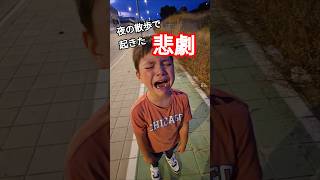 【大号泣】夜の散歩で捕まえたヤモリに逃げられた日 #海外在住ママ #ハーフキッズ