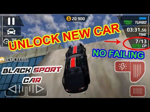 Smash Car Hit: Unlock Black Sport Car Driving Stunts Without Failling - Android Gameplay.