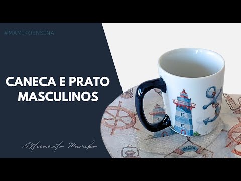 caneca e prato masculino- whatsap 11 94285 0168