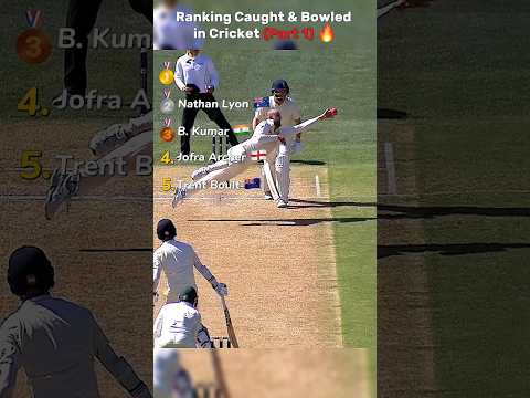 😱 Top 5 Caught & Bowled in Cricket 🏏 #shorts #cricket #cricketshorts