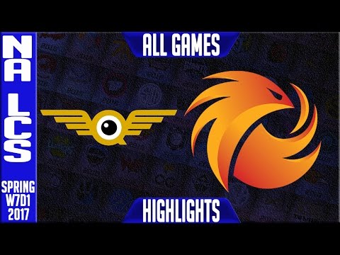 FlyQuest vs Phoenix 1 Highlights All Games - NA LCS W7D1 Spring 2017 - FLY vs P1 All Games
