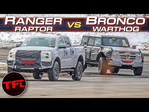 The Next 2023 Ford Ranger Raptor Caught Testing with the New Bronco Warthog in the Wild!