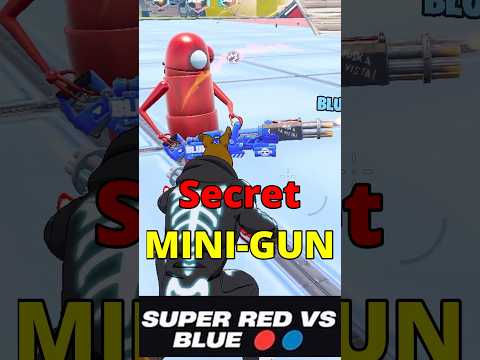 New MINI-GUN in Super Red vs Blue. #shorts #short #shortsfeed #fortnite #shortvideo #clips #gaming