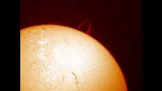 preview picture of video 'Protuberancia Solar / Solar Prominence 06/04/2014 . Centro Astronómico Roque Saucillo (CARS)'