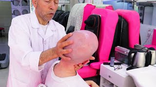 THE STRONGEST HEAD MASSAGE OF MY LIFE 💣💪  | #PINKBARBER | ASMR BARBER MASSAGE