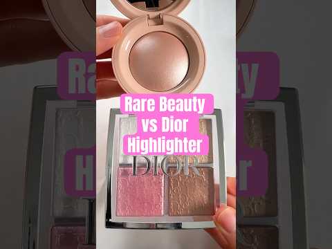 Rare Beauty highlighter vs Dior backstage glow