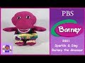 2001 PBS Sparkle And Sing Barney The Purple Dinosaur Plush By Fisher Price
