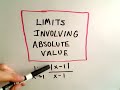 Limits Involving Absolute Value