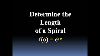 Length of Spiral (length of polar curve)