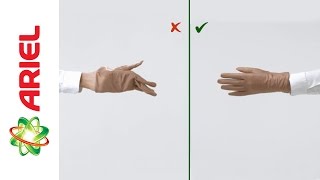 Comment laver les accessoires à la main - les gants en cuir - Ariel