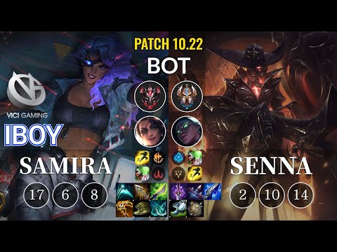 VG iBoy Samira vs Senna Bot - KR Patch 10.22
