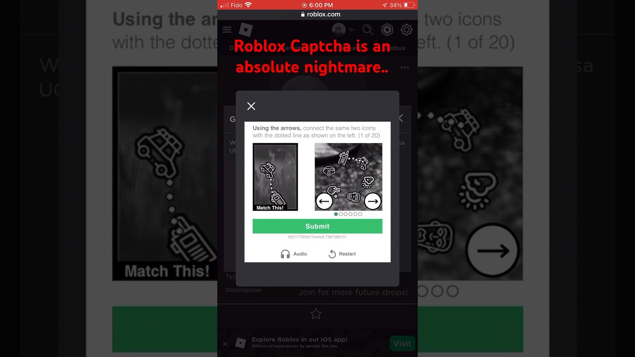 Roblox Captcha at its finest..