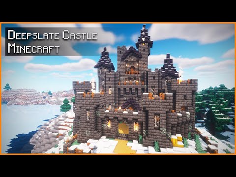 Minecraft: How to build a Deepslate Winter Castle | Tutorial