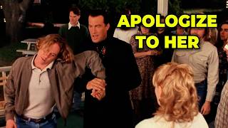 Never cause trouble with a woman in front of him | Steven Seagal