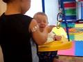 Dylan Feeding Isaac Corn Yucky Face