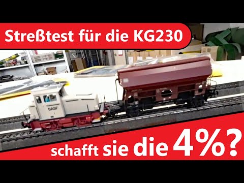 Streßtest: Schafft die ESU KG230 4% Steigung inkl. Waggon???