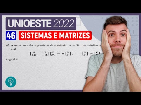 UNIOESTE 2022 - Q46 - A soma dos valores possíveis da constante que satisfazem- SISTEMAS DE EQUAÇÕES