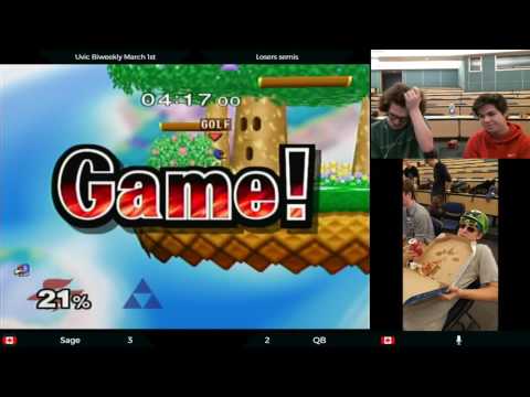 UVic Biweekly March 1st - EGM | Sam (Falco) vs Sage (Sheik) - Loser's Finals
