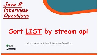 java 8 interview question | sort employee list using stream api function | must watch | okay java