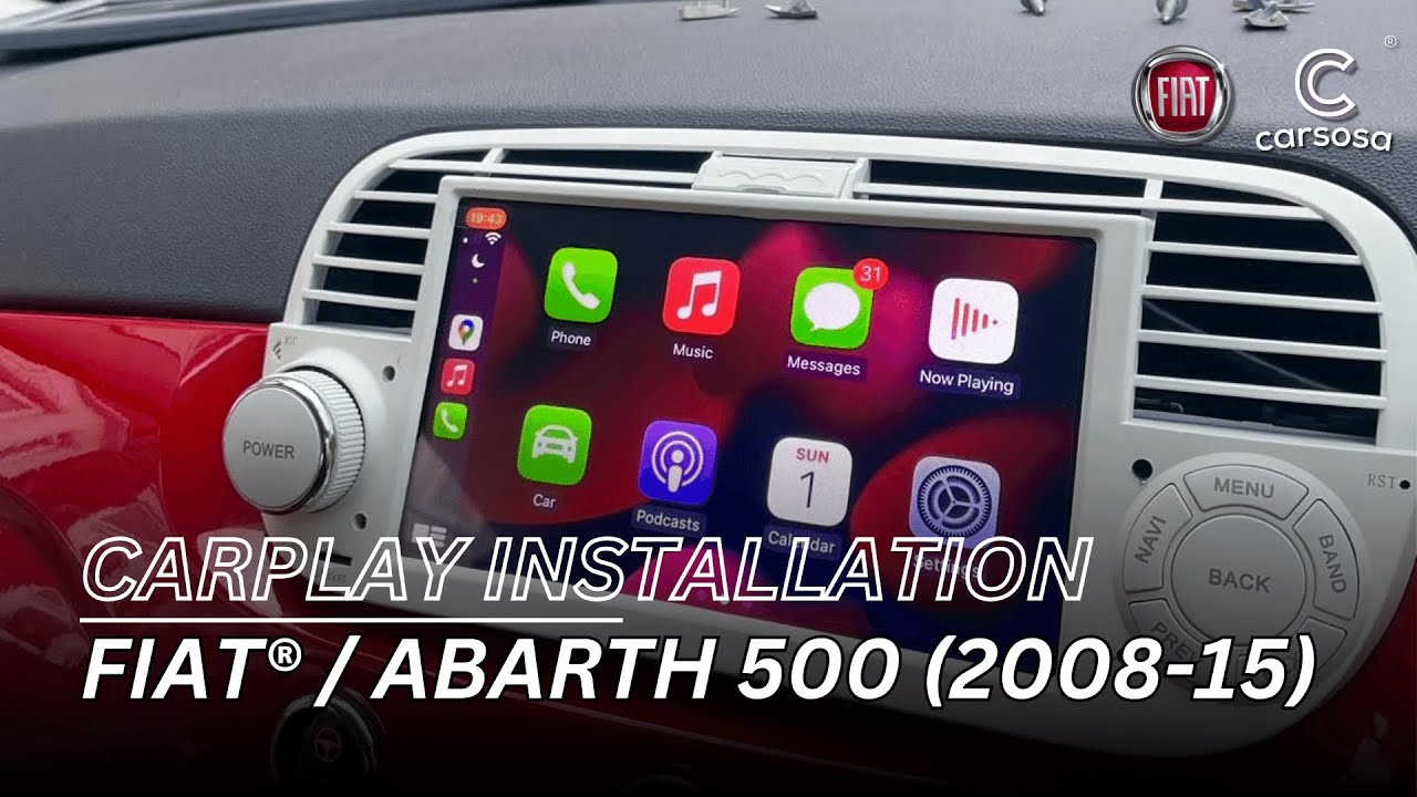 Apple CarPlay & Android Auto Radio Install on FIAT 500 (2008-2015)