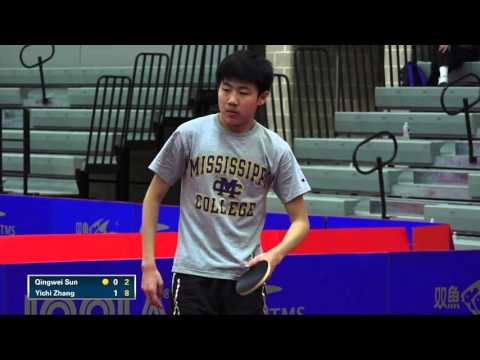 2016 NCTTA Nationals Men's Singles Final - Qingwei Sun (Mississippi) vs Yichi Zhang (Mississippi)