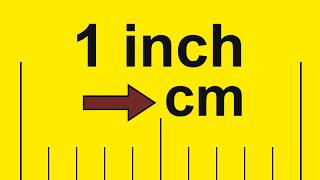 Convert 1 Inch to Centimeters (1 in to cm)
