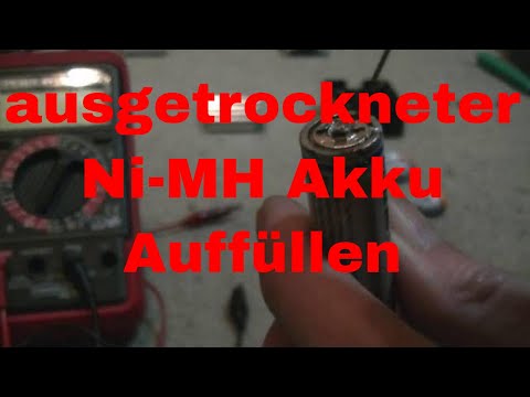 Nickel Metallhydrid AA Akkus ausgetrocknet mit Wasser auffüllen - eflose #714