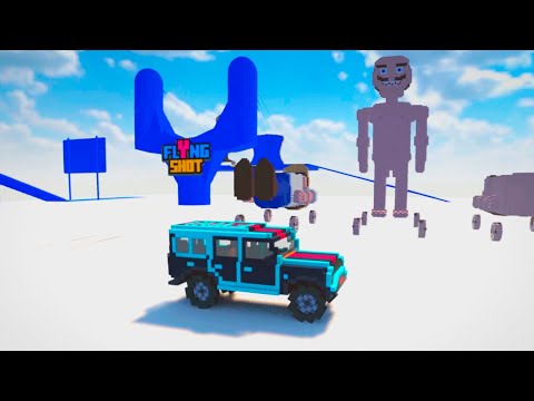 Giant Flyng Slingshot Crushes Cars - Teardown CrashPro