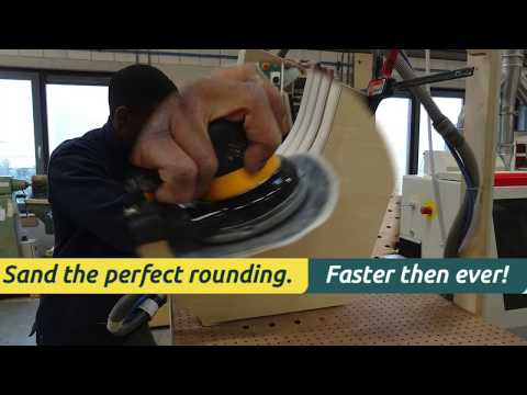 Holle ronde vormen schuren, Q Sanding demo en review Esdoorn in Wolvega NL.