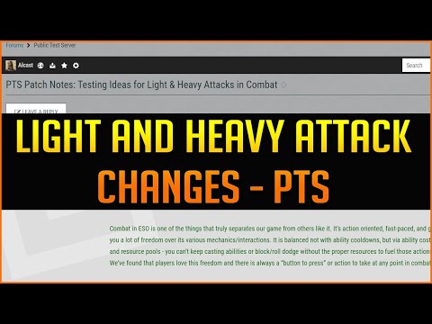 My Thoughts on the PTS Light and Heavy Attack Changes - ESO