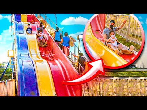 FUI NO ESCORREGADOR COM MEUS FILHOS NO PARQUE DE DIVERSÕES DE ORLANDO - Família Brancoala