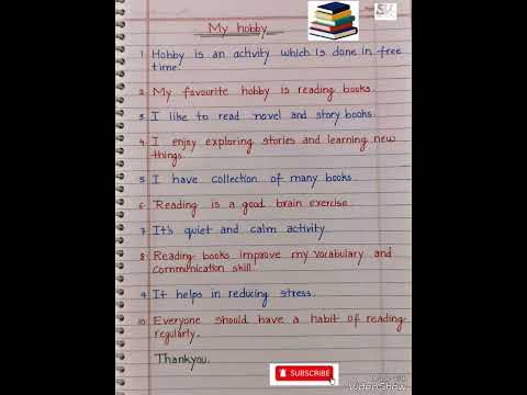 My hobby essay l 10 lines on my hobby l my hobby l speech on my hobby