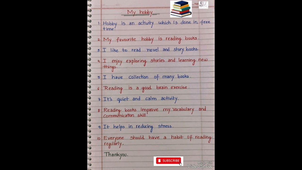 My hobby essay l 10 lines on my hobby l my hobby l speech on my hobby