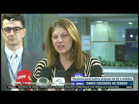 Senado calcula prejuízos de R$ 4 milhões causados pelas invasões de 8 de janeiro