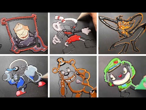 FRIDAY NIGHT FUNKIN-Pancake art Challenge/ FNF Taki, Cuphead, Bendy, Sans, Freddy, Flippy...FNF