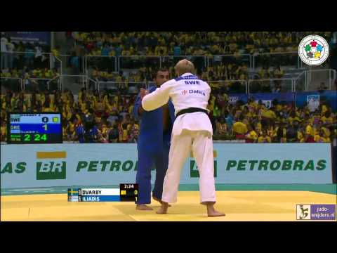 Judo 2013 World Championship Rio de Janeiro: Dvarby (SWE) - Iliadis (GRE) [-90kg] bronze