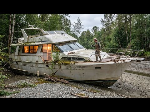 I Bought a $9,700 Abandoned Luxury Yacht in the Forest and Restored It Into a Warm Cabin
