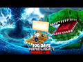I Survived 100 Days ON A RAFT In Minecraft Hardcore