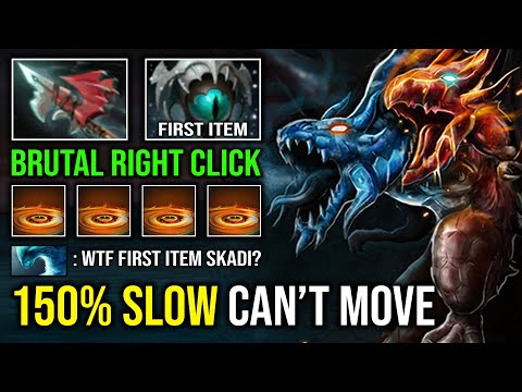 WTF First Item Eye of Skadi 150% Slow Can't Move Right Click Hard Carry Offlane Jakiro Dota 2