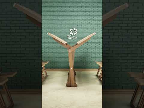 DIY Folding Dinning Table Design. 4 Chairs Hidden Inside