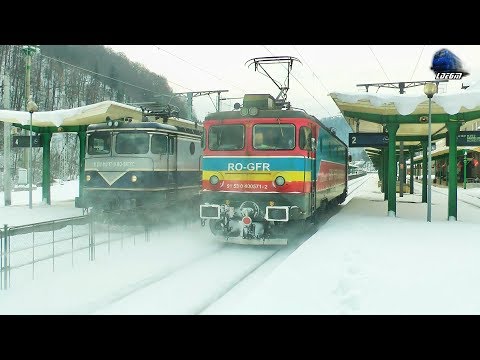 060-EA1 41-0147-9 & 060-EA 40-0571-2 RO-GFR in Zapada/Snow in Gara Sinaia Station - 02 March 2018