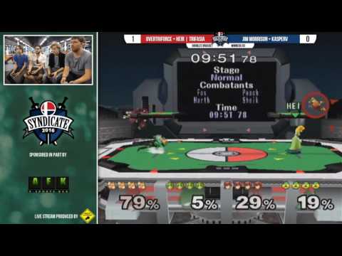 SYN2016 - Overtriforce + HEIR | Trifasia Vs Jim Morrison + KasparV - SSBM Doubles Bracket Winners R3