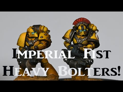 Imperial Fist with Heavy Bolters - No Airbrush or Oils needed!